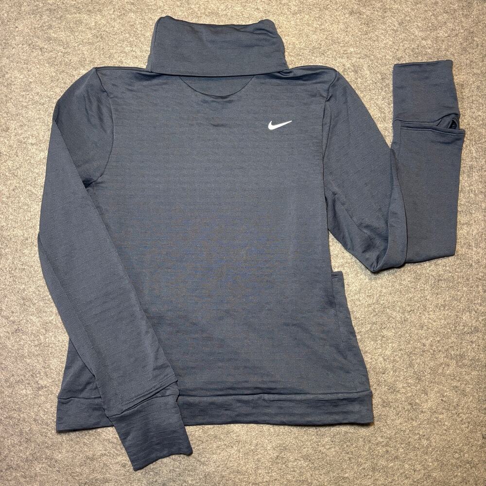 Nike Women’s Long Sleeve Therma-Fit Performance Shirt S Blue/White